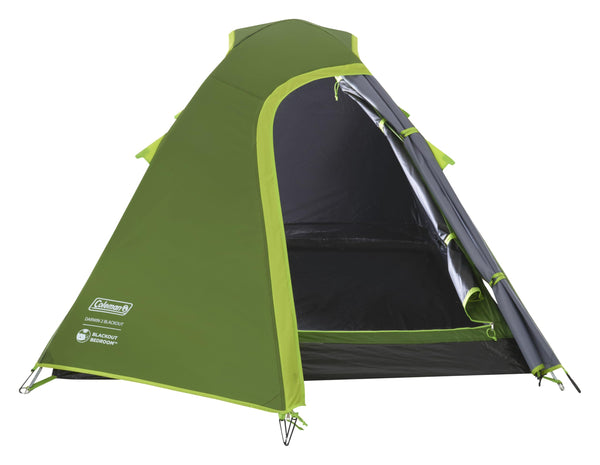 Coleman Tent Darwin 2-4 Person | Compact Lightweight Dome Tent | Models with Darkened Bedroom | Camping, Festival and Hiking Tent | 4500mm Waterproof | with Sewn-in Groundsheet