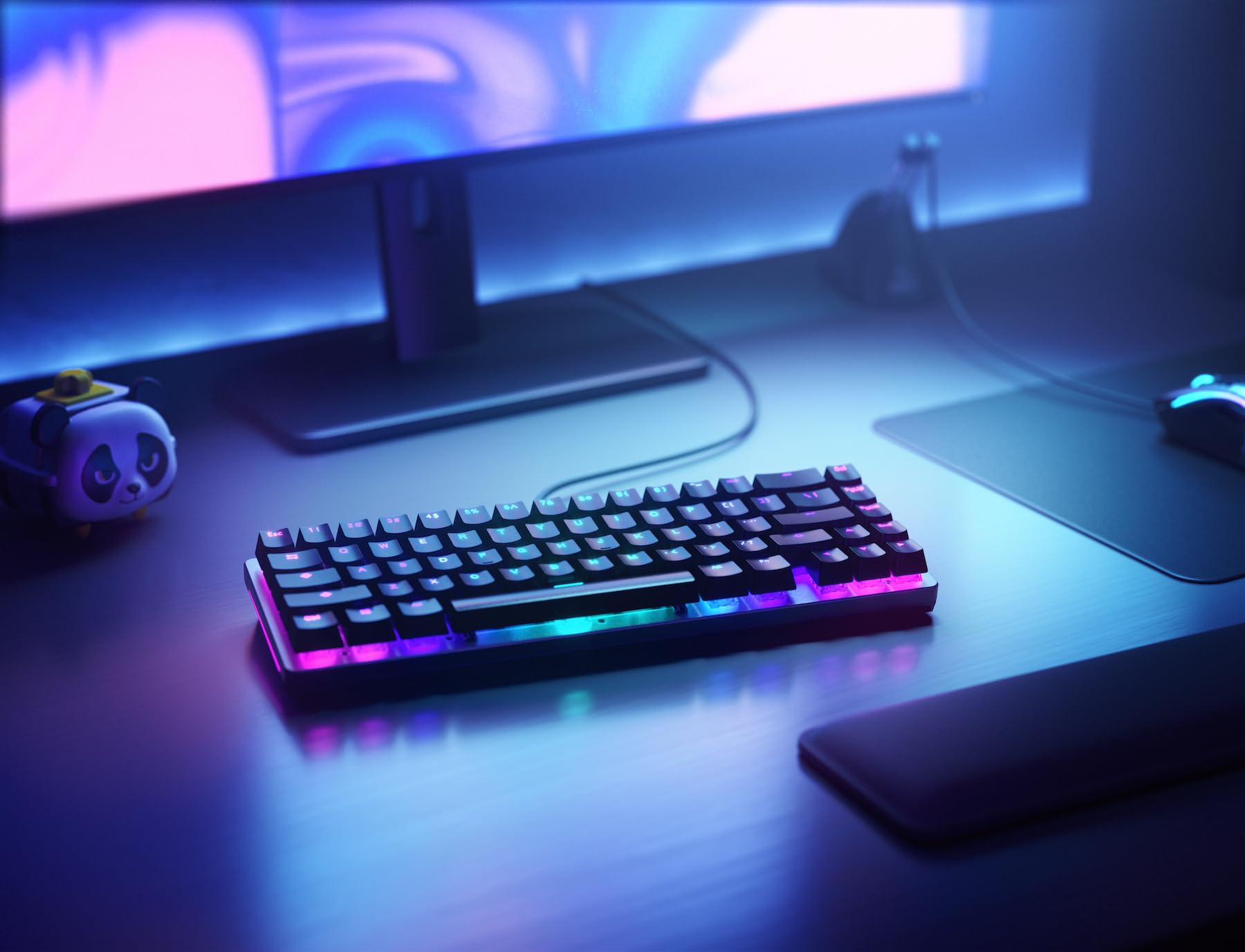 Glorious Gaming GMMK 2 Full Size (96%) - Mechanical Gaming Keyboard, Aluminium Frame, Customisable, Doubleshot Caps, Fox Switches, Per Key RGB, Full NKRO, English UK QWERTY Layout - Pink