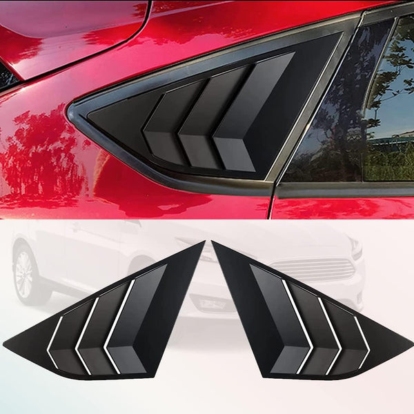 Louvers Car Rear Window Blinds Side Tuyere Louvers Vent Compatible for Focus ST RS MK3 Hatchback 2012-2018 Louver Accessories (Matte Black)