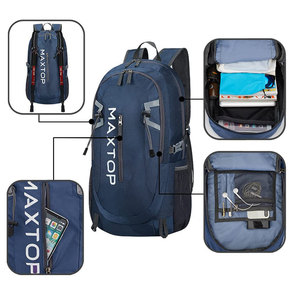MAXTOP 40L Ultra Lightweight Packable Backpack Foldable Rucksack Water Resistent For Men Women Kids Outdoor Camping Hiking Travel Daypack Handy Durable