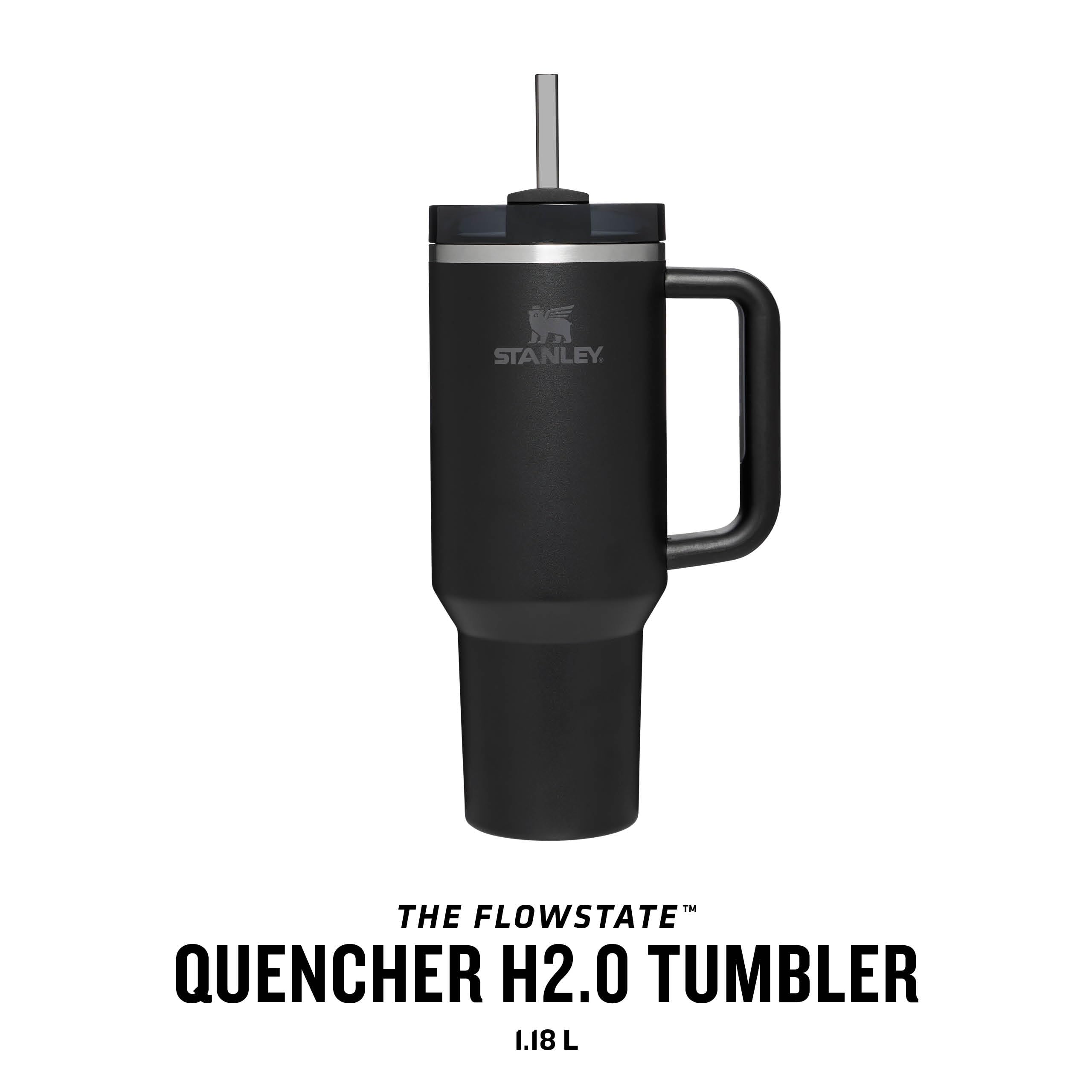 STANLEY Quencher H2.0 Flowstate Tumbler 1.2L - Cold for 11 Hours - Iced for 48 Hours - Metal Water Bottle with Straw, Handle and Lid - Dishwasher Safe - Travel Mug for Cold Drinks