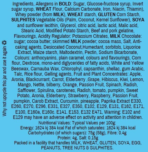 Happy Birthday Pick n Mix Sweet Jar Classic Retro Pick and Mix Jar 24cm x 9cm 650g Sweet Treat Gifting Co.