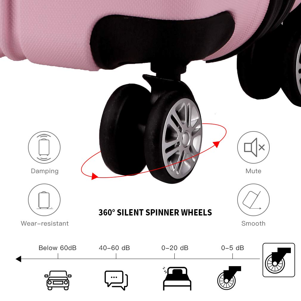 Kono 28 Inch Large Hard Shell Luggage Lightweight ABS 4 Wheels Spinner Business Trip Trolley Case Suitcase (Grey)