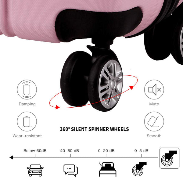 Kono 28 Inch Large Hard Shell Luggage Lightweight ABS 4 Wheels Spinner Business Trip Trolley Case Suitcase (Grey)