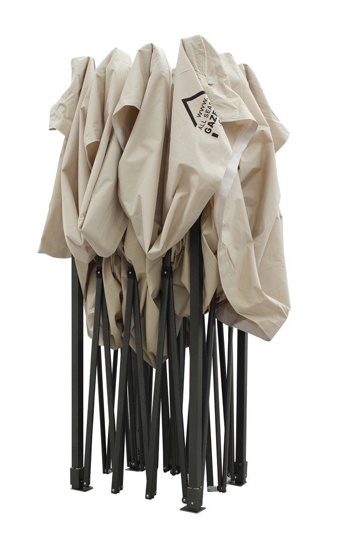 All Seasons Gazebos 3x4.5 Fully Waterproof Pop up Gazebo With Accessories - Metallic Grey