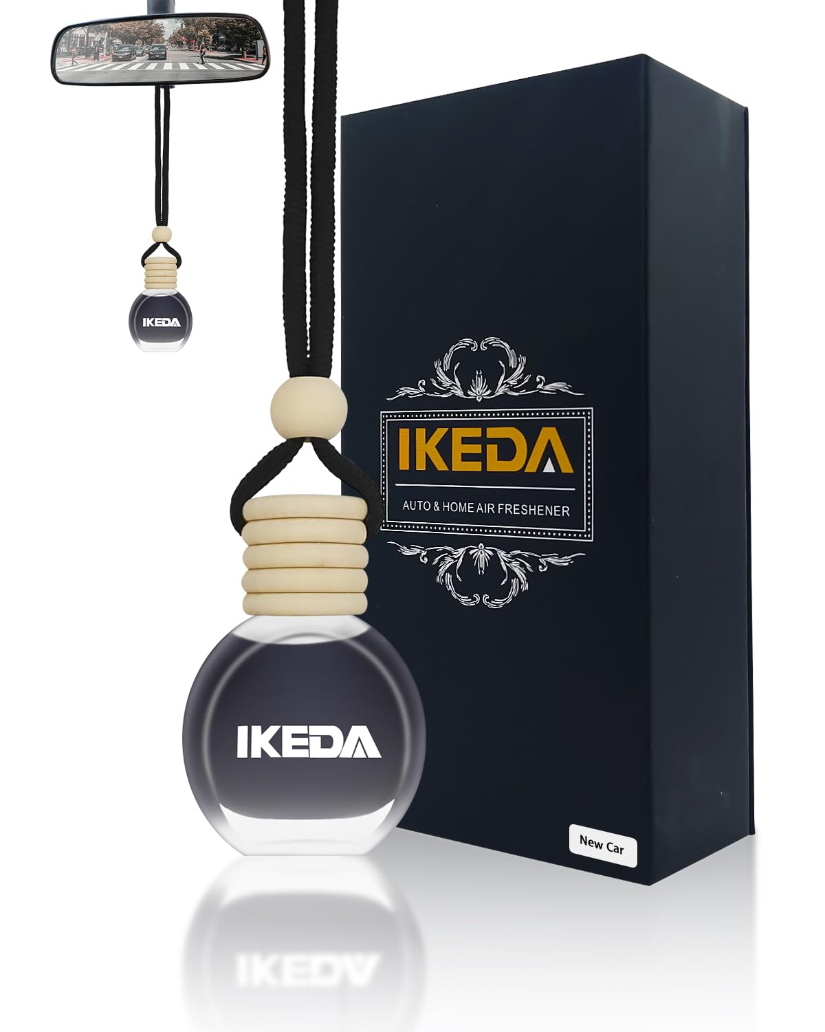 Ikeda scents Ikeda Car Air Fresheners | Automotive Hanging Pendant | Auto Perfume Diffuser with Real Oil | Strong and Long Last Fragrance | Fresh Smell Cover Odours | Car Accessories for Men Women