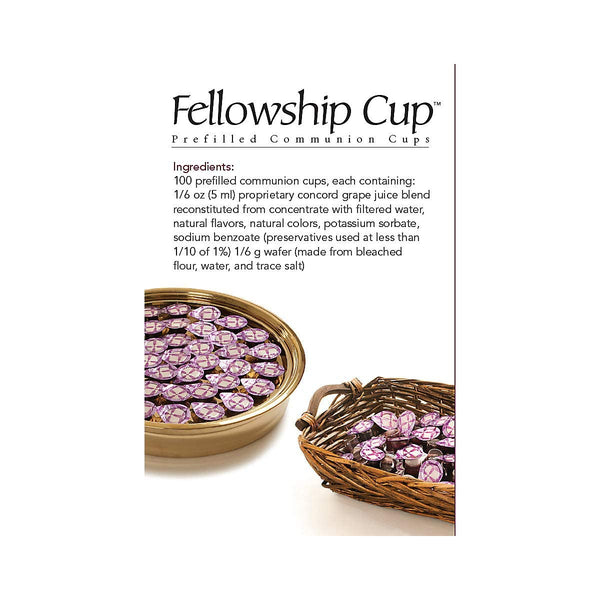 Fellowship cup,Prefilled communion cups juice/wafer-100 cups (net wt.1.62 lb) by BROADMAN CHURCH SUPPLIES