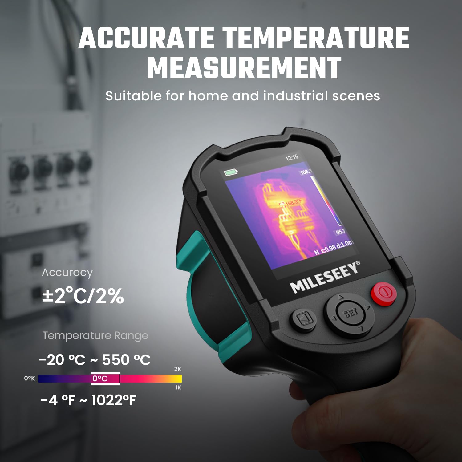 MiLESEEY TR10 Thermal Imaging Camera, Super Resolution 192 x 192 Thermal Camera, 25 Hz Refresh Rate, -4°F to 1022°F Handheld Infrared Imager, 8-Hour Battery Life Infrared Camera