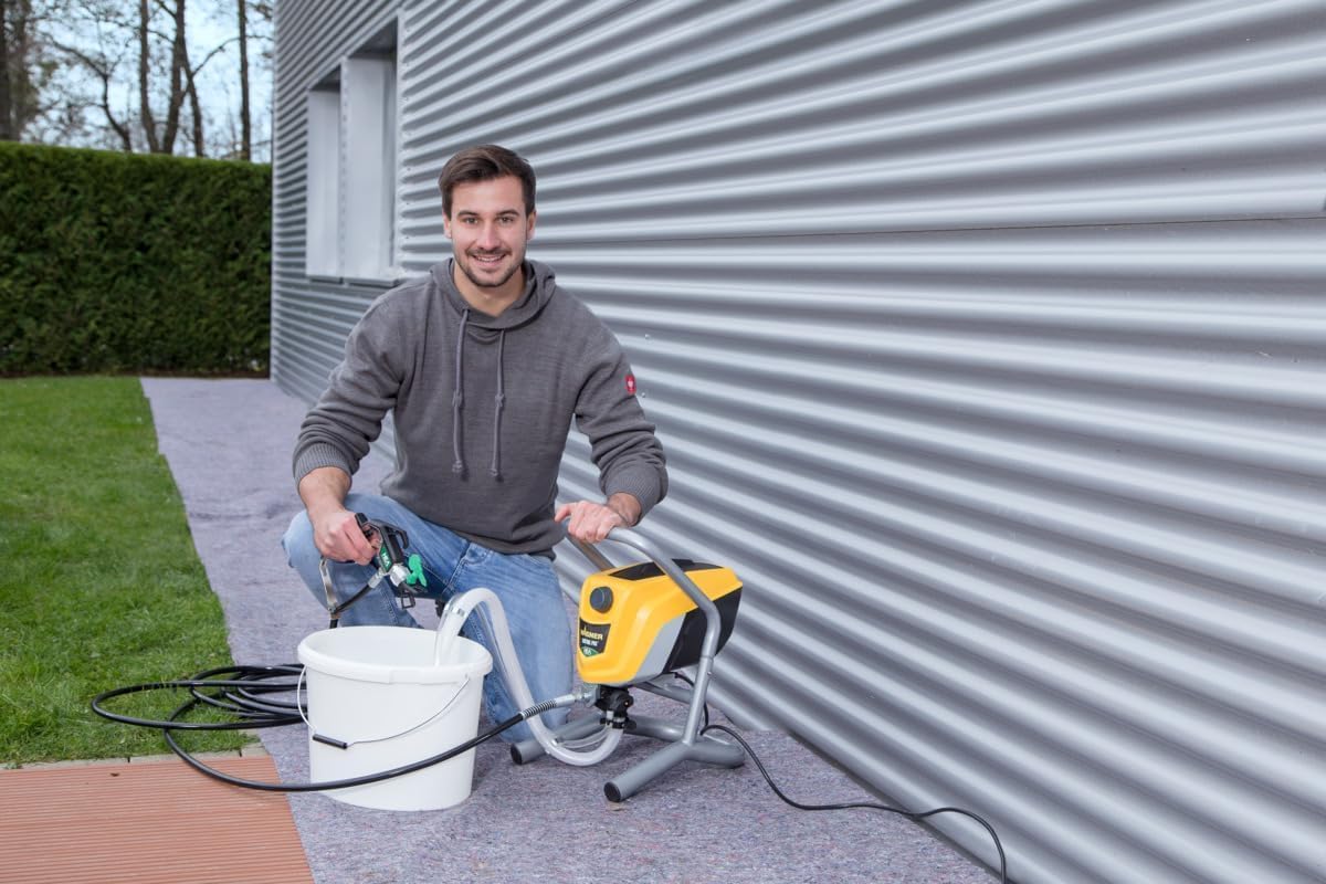 WAGNER Airless ControlPro 250M Paint Sprayer for interior and exterior wood, metal, wall and ceiling paints, covers 15 m² in 2 min, 110 bar, adjustable spray pressure, 9 m hose