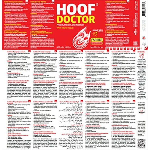 Hoof Doctor - White Line | Thrush | Abscesses | Quarter Crack | Seedy Toe | Corns and Sole Bruises - 100% All-Natural Hoof Care Product - Birch Bark Extract, Betulin, Omega-3 with Vits A & D (16 Oz)