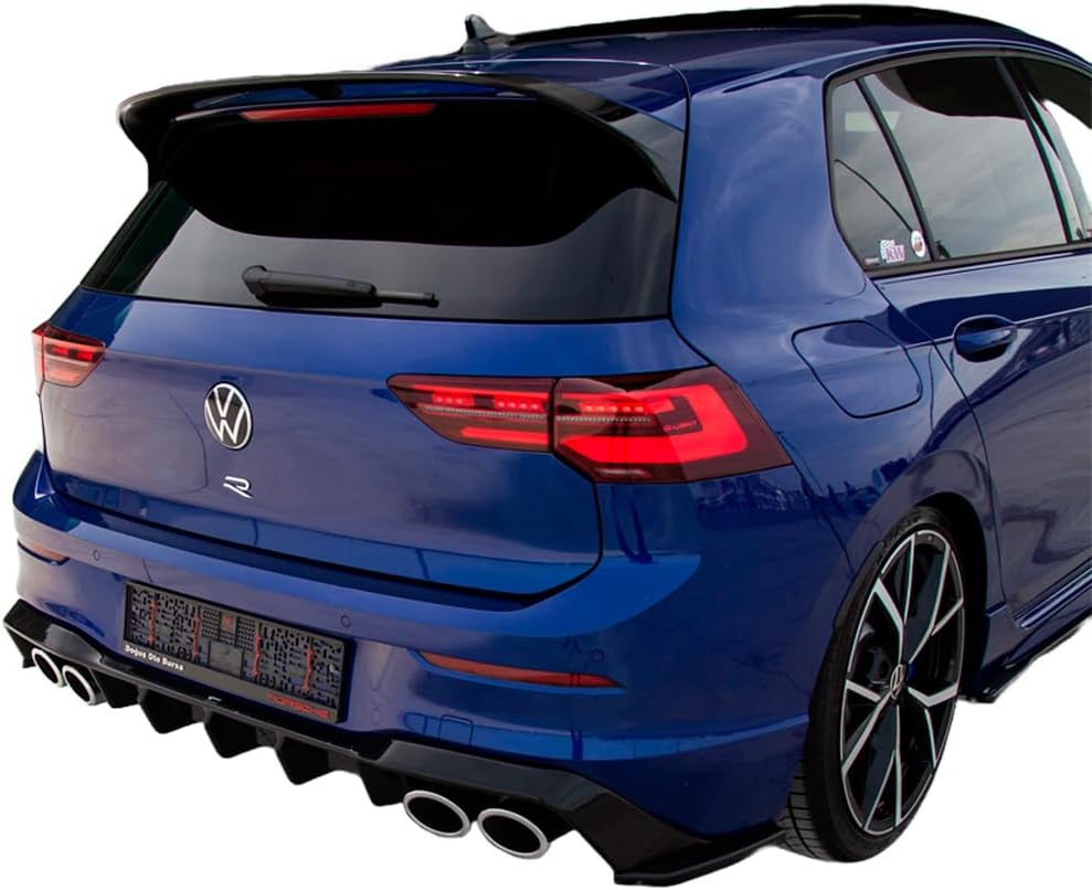 Oneway Rear Side Diffusors compatible with Volkswagen Golf VIII HB R 2020- - Gloss black