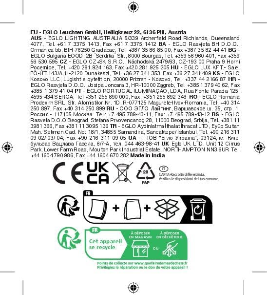 EGLO Pendant Lighting Littleton, 6 Light Vintage Cluster Hanging lamp in Industrial Design, Retro Ceiling Light Made of Black Metal and Natural Wood, E27socket, FSC Certified