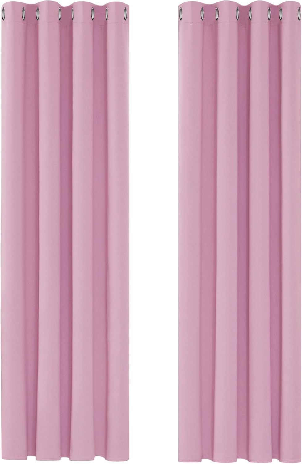 Deconovo Blackout Curtains Eyelet Super Soft Thermal Insulated Ring Top Blackout Curtains for Nursery 46 x 54 Drop Inch Dark Grey 2 Panels