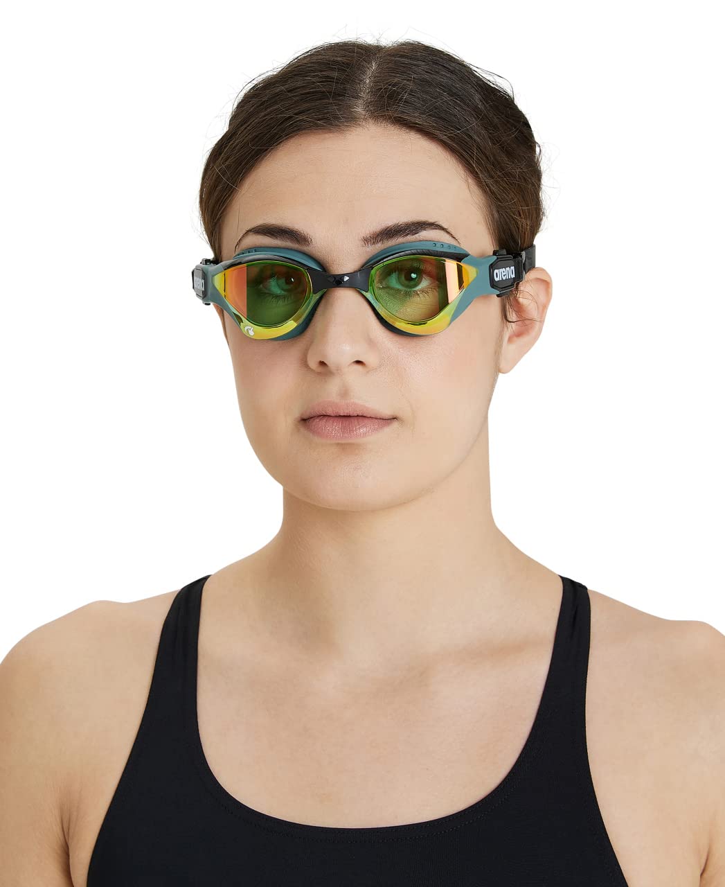 arena Cobra Tri Swipe Mirror Unisex Adult Triathlon Goggles, Swimming Pool Goggles with Mirror Lenses, Anti-Fog, UV Protection, 3 Interchangeable Nose