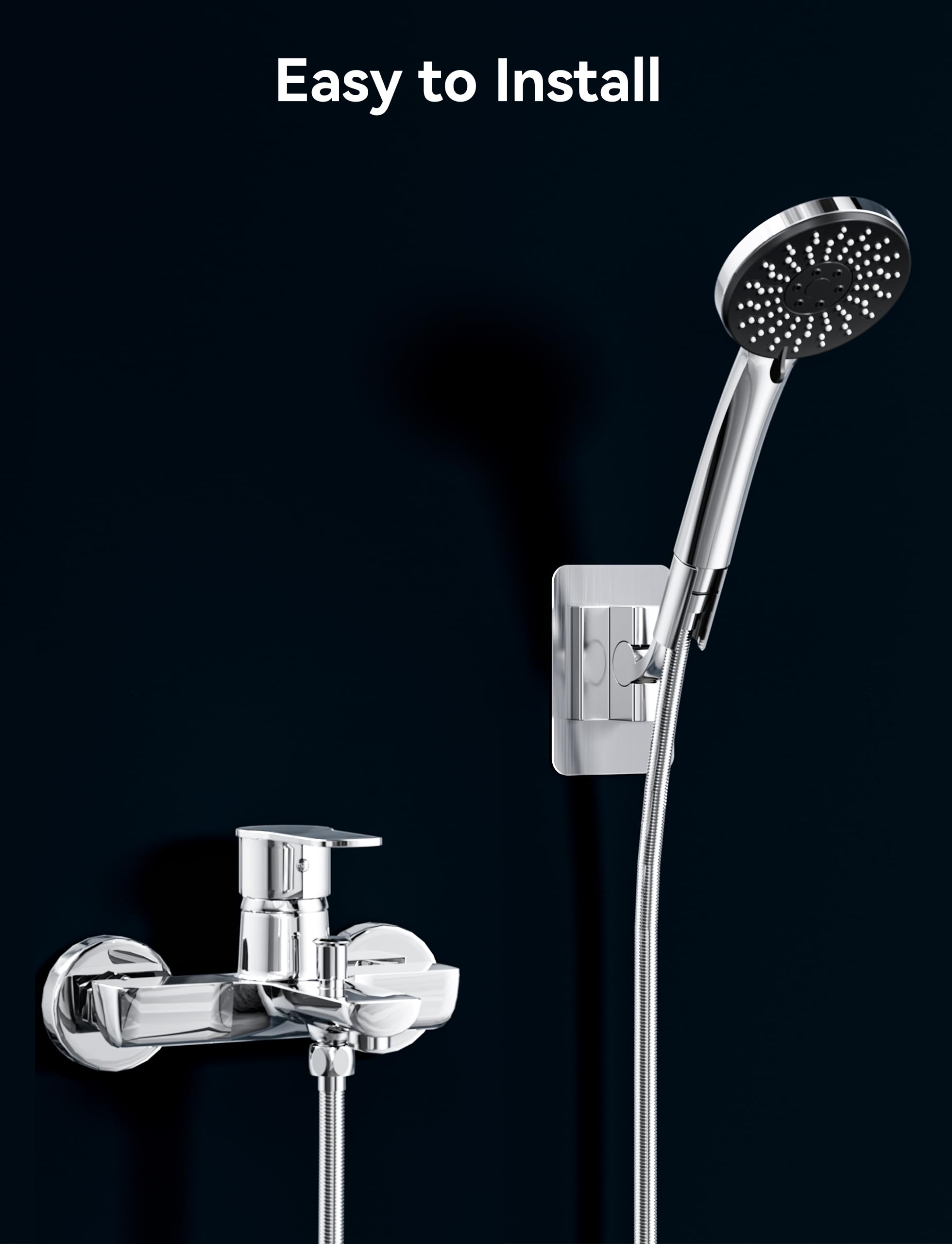 Magichome High Pressure Shower Head and Hose, 5 Spray Modes Shower Head with 1.5m Hose, Large Powerful Flow Handheld Showerhead for Low Water Pressure