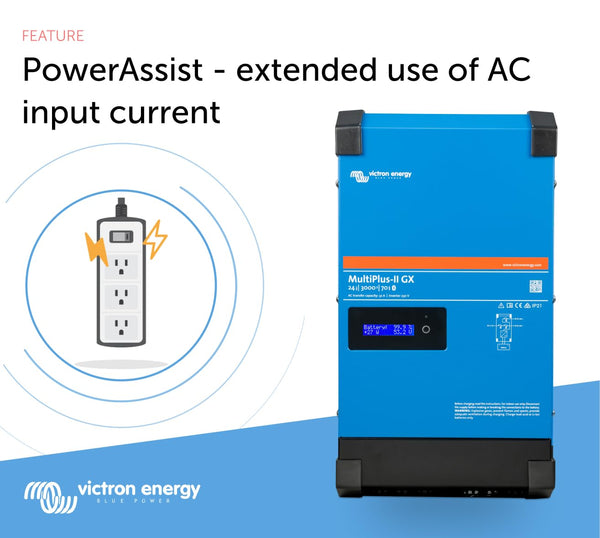 Victron Energy MultiPlus-II GX Pure Sine Wave Inverter Charger for 35 amp Battery, 3000VA 48-Volt 230V