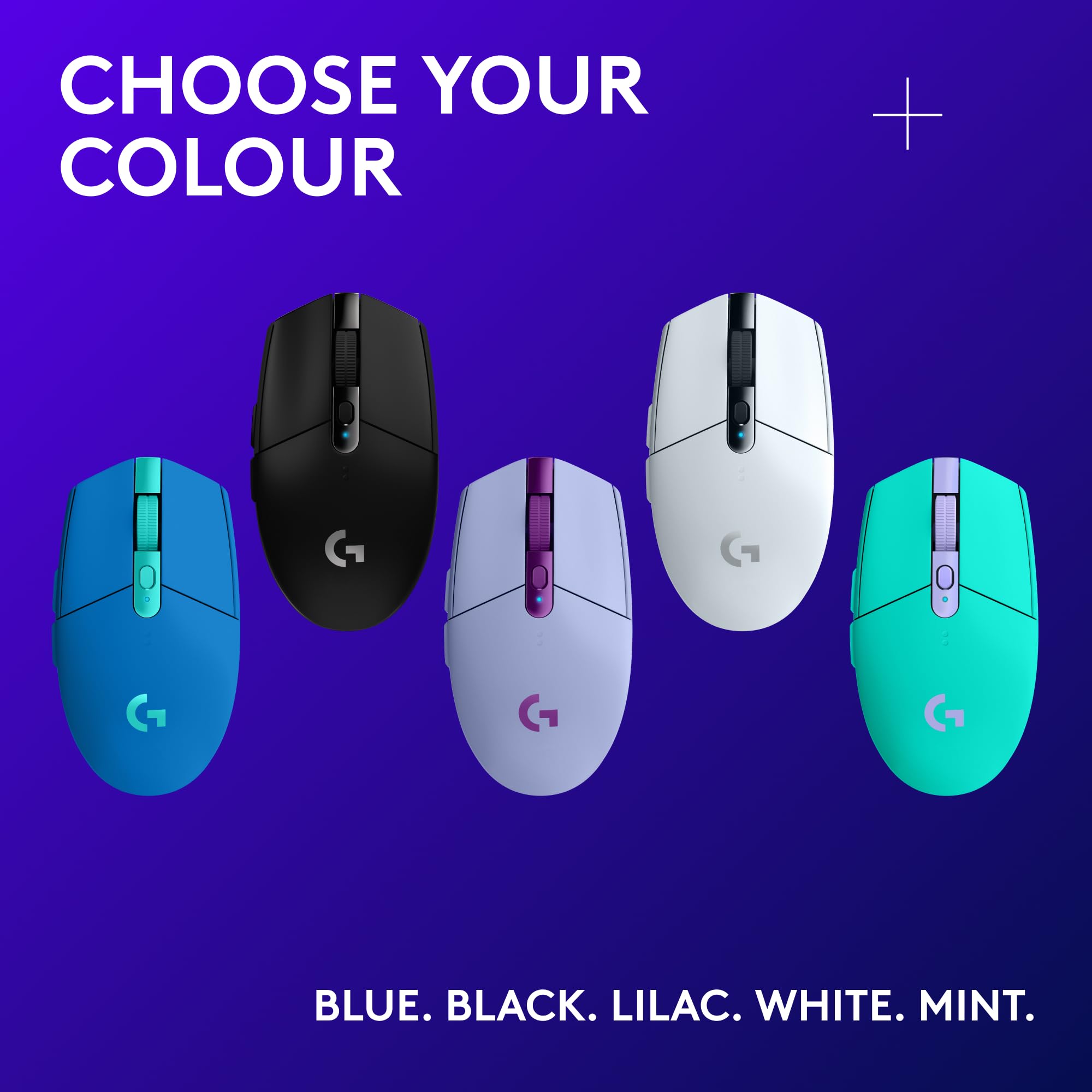 Logitech G305 LIGHTSPEED Wireless Gaming Mouse, HERO 12K Sensor, 12,000 DPI, Lightweight, 6 Programmable Buttons, 250h Battery Life, On-Board Memory, PC/Mac - Black