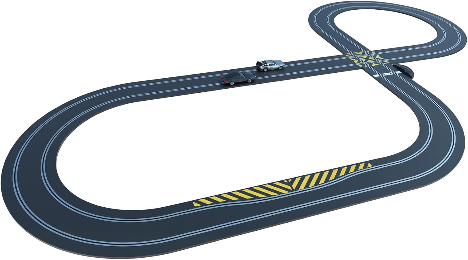 Scalextric Racing Track Sets for Kids - 1980s TV Back to the Future vs Knight Rider Speed Track - Electric Race Tracks for Boys & Girls 5+, Slot Car Race Tracks - 1:32 Scale Mini Car Racing Sets