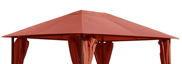 QUICK STAR Replacement Roof for Garden Gazebo 3x4m Orange-Red