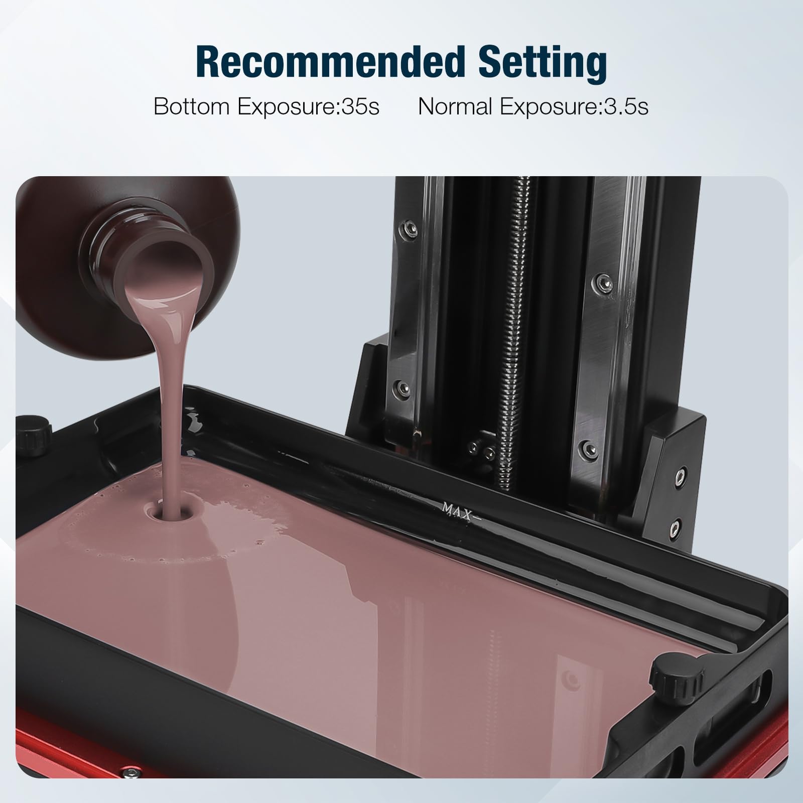 ELEGOO 8K 3D Printer Resin, Standard Photopolymer Resin 405nm UV-Curing Resin, Best for 8K/9K/12K/14K/16K LCD 3D Printer Space Grey 1000G