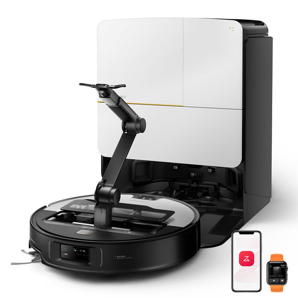 roborock Saros Z70 Robot Vacuum and Mop, OmniGrip Mechanical Arm, AI-Powered, 22,000Pa, 3.14'' Ultra Slim, FlexiArm Riser Technology, AdaptiLift Chassis, Obstacle Avoidance, Multifunctional Dock 4.0
