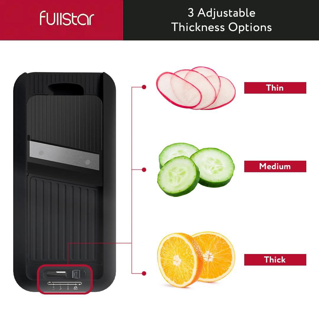 Vegetable Chopper Vegetable Cutter Mandoline Vegetable Slicer - Veggie Onion Salad Food Chopper Manual - Potato Chipper - Veg Chopper and Dicer - Kitchen Tools & Gadgets (6-in-1 Compact White)