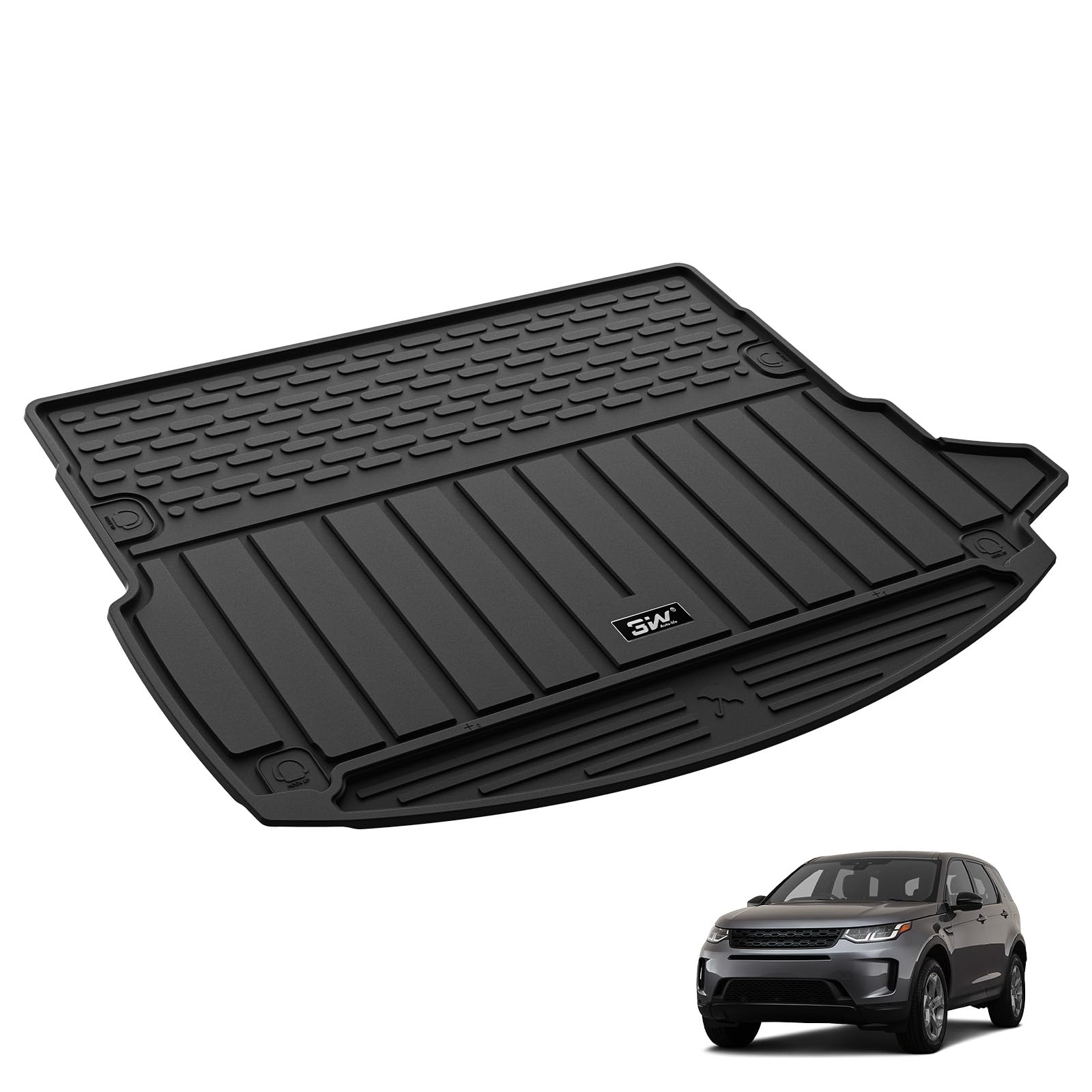 3W Boot Liner Fit for Land Rover Discovery Sport L550 2022 2023 2024 2025, Odorless Thorex™ Dog Friendly Premium Trunk Protection Mats, All Weather Waterproof Anti Slip Easy to Clean Car Accessory