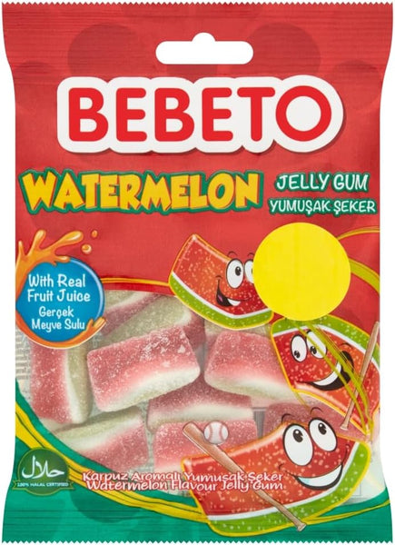 Bebeto Watermelon Jelly Gum Sweets, Single Pack, 70g