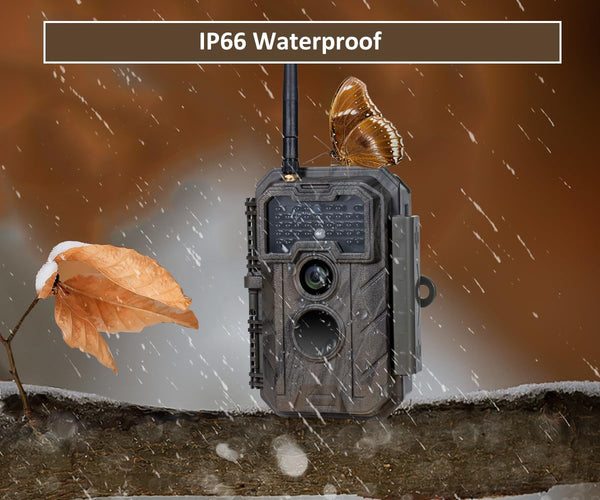 GardePro E7 WiFi Wildlife Camera, 64MP 1296P, Phone App, 100ft Night Vision, Game Cameras with Motion Activated Waterproof, for Hunting, Wildlife, Deer Camera