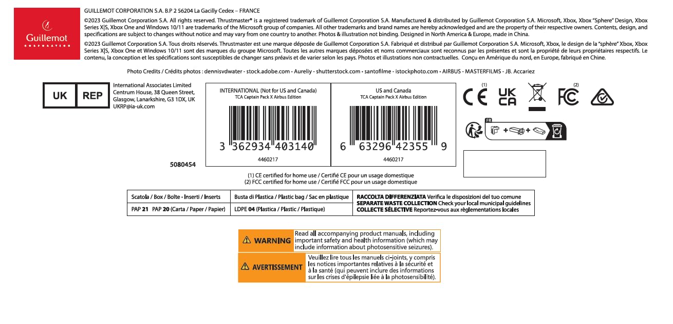 Thrustmaster TCA Captain Pack X Airbus Edition - High-Precision Flight Stick and Throttle Quadrant for Xbox Series X|S, Xbox One, and PC