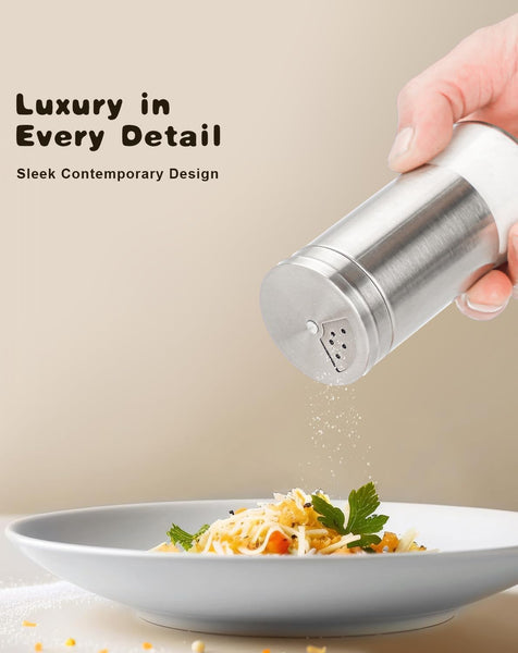 Salt and Pepper Grinder Set, Adjustable Coarseness Salt Shakers, Premium Ceramic Glass Body Salt and Pepper Mills [Without Spice Content]