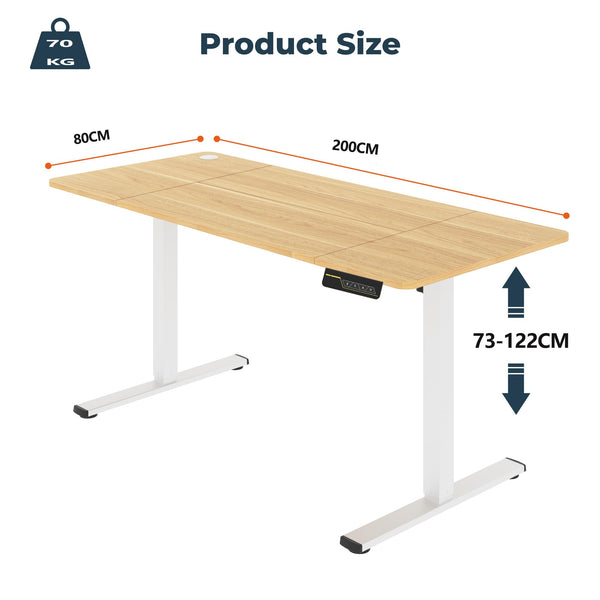 SANODESK QS1+140 * 60 Electric Standing Desk Height Adjustable Standing Desk With Memory Smart Panel Sit Stand Table With Hooks and Cupholder for Home Office （Black Frame+ Black Desktop）