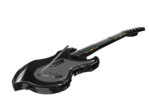 PDP RIFFMASTER Wireless Guitar Controller for PlayStation 5 and PlayStation 4, PS5/PS4, Rock Band 4, Audio Jack, Rechargeable Battery, Officially Licensed by Sony - Black