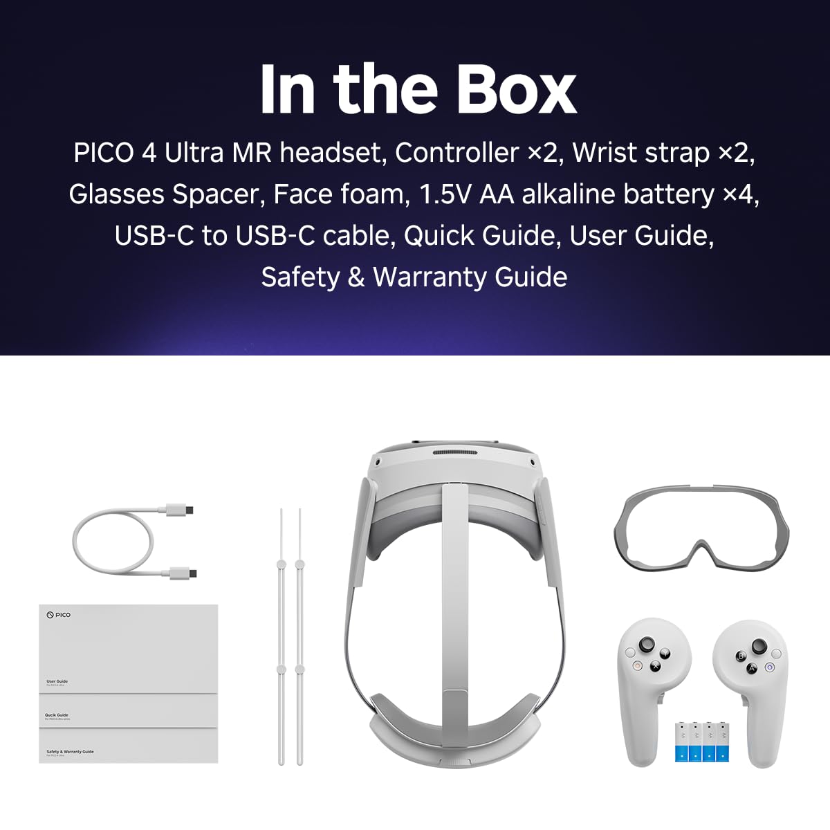 PICO 4 Ultra 256GB - VR and Mixed Reality Headset + Motion Trackers