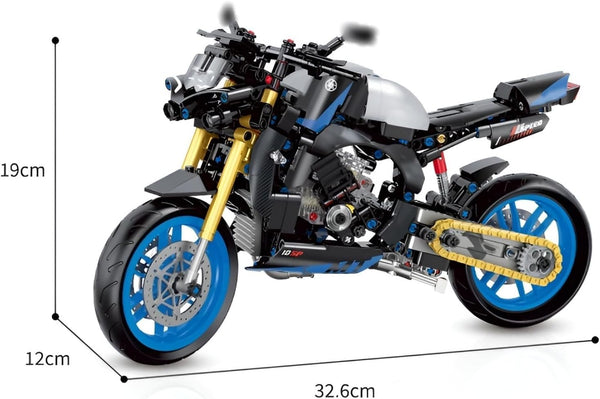 Motorcycle Building Blocks Toys, Motorbike Model Building Kit for Boys, 634 Pieces Construction Engineering Motorcycle Bricks, STEM Educational Toy, Gift for Adults and Kids