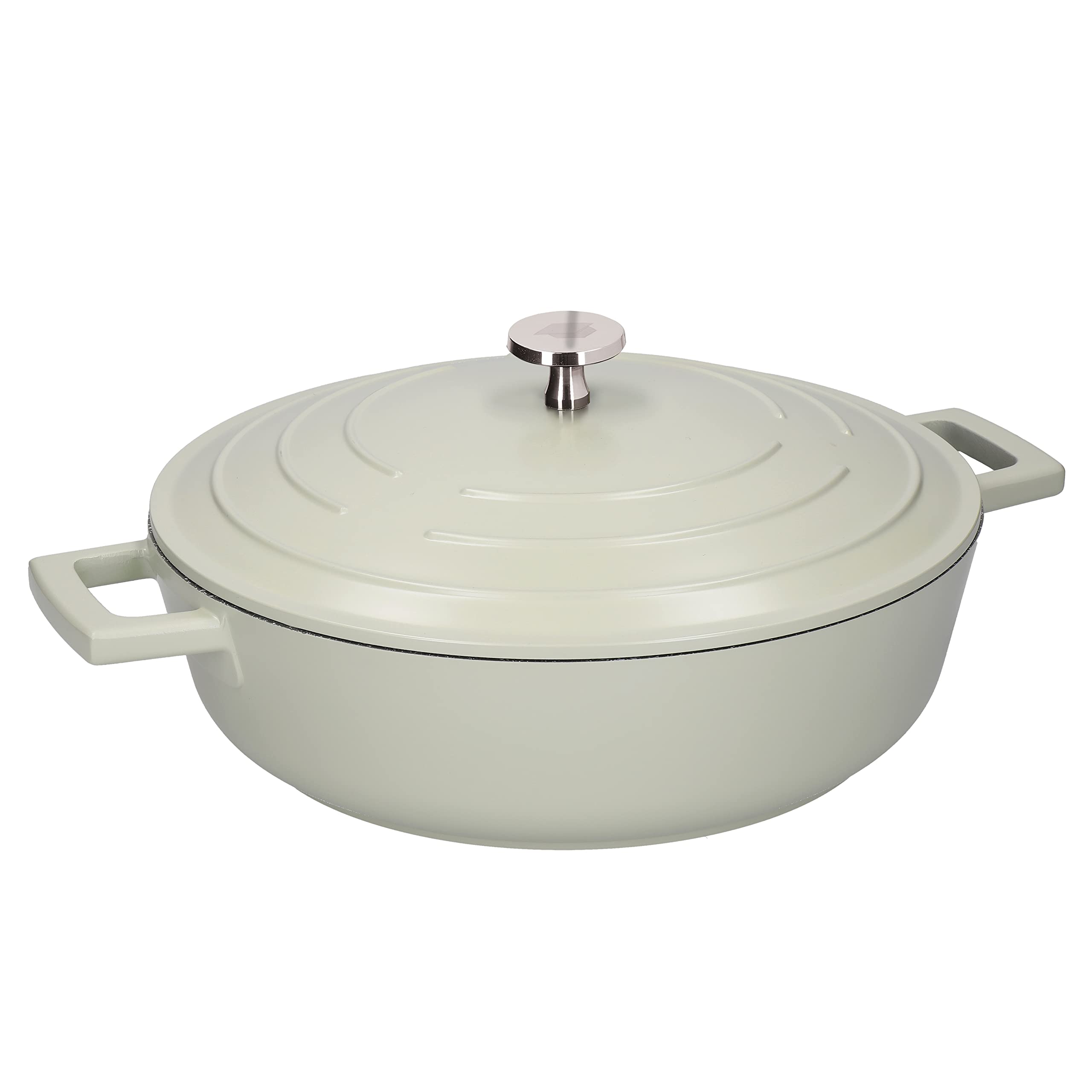 MasterClass Casserole Dish With Lid, Medium 4L/24 cm, Lightweight Cast Aluminium, Induction Hob And Oven Safe, Black