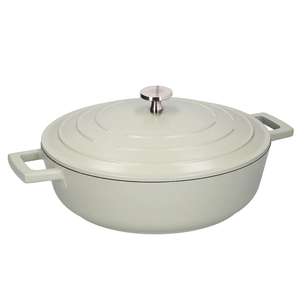 MasterClass Casserole Dish With Lid, Medium 4L/24 cm, Lightweight Cast Aluminium, Induction Hob And Oven Safe, Black