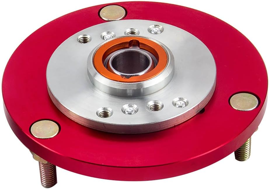 maXpeedingrods Front Camber Plates Coilovers for BMW E36 1991-1998 316i 318i 323i Top Mounts Red