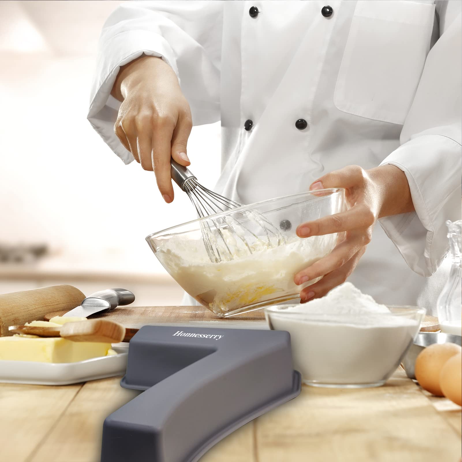 Honnesserry Number 0-8 Cake Tins, Non-Stick Silicone Number Baking Tins, Large Number Cake Moulds, Number Cake Pan for Birthday and Wedding