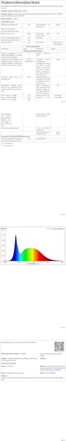 Govee Bedside Touch Table Lamp, Night Light Kids LED RGBICWW Works with Matter and Alexa, Music Sync, 64 Scene Modes, Timer, 2700-6500K Night Lamp for Bedroom, Kids, Living Room Decor(Corded Electric)
