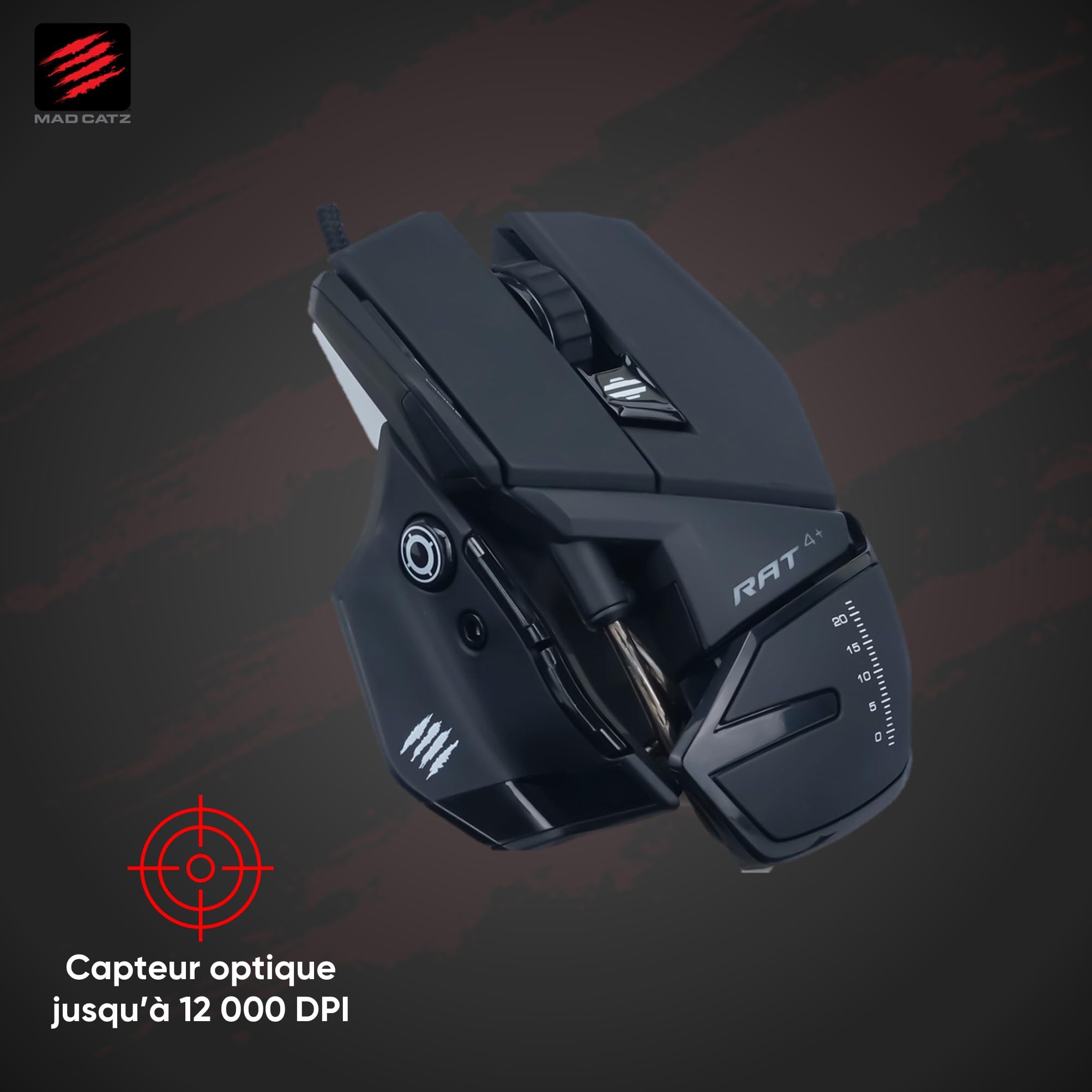 MAD CATZ R.A.T. 8+ Gaming Mouse (USB/Black/16000dpi/11 Buttons) - MR05DCINBL000-0