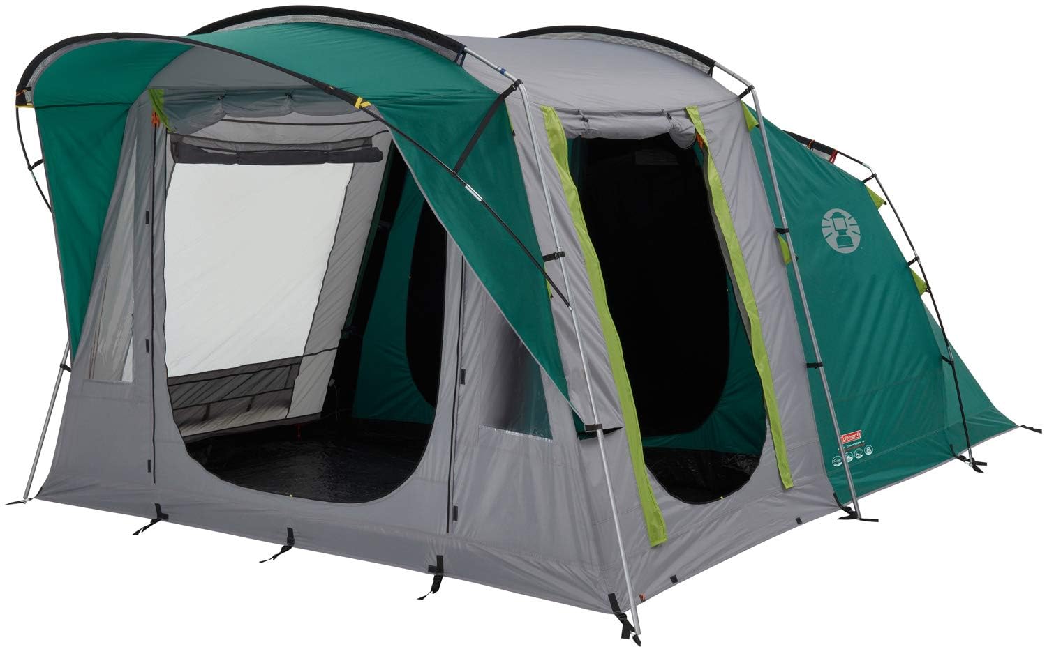 Coleman Oak Canyon 4 BlackOut Tent | 4 Man Family Tunnel Tent with 2 Special Darkened Bedrooms and Living area | 4 Person Camping Tent | 4500mm Waterproof | Sewn-in Groundsheet