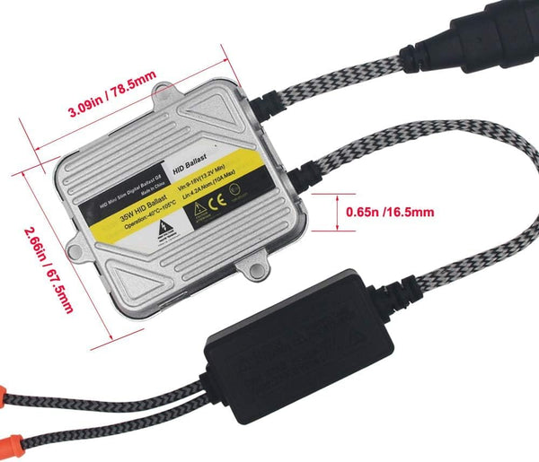 HSUN HID Conversion Kit,With Reliable Ballast Fit Car Factory Headlight,6000K Xenon White (H1)