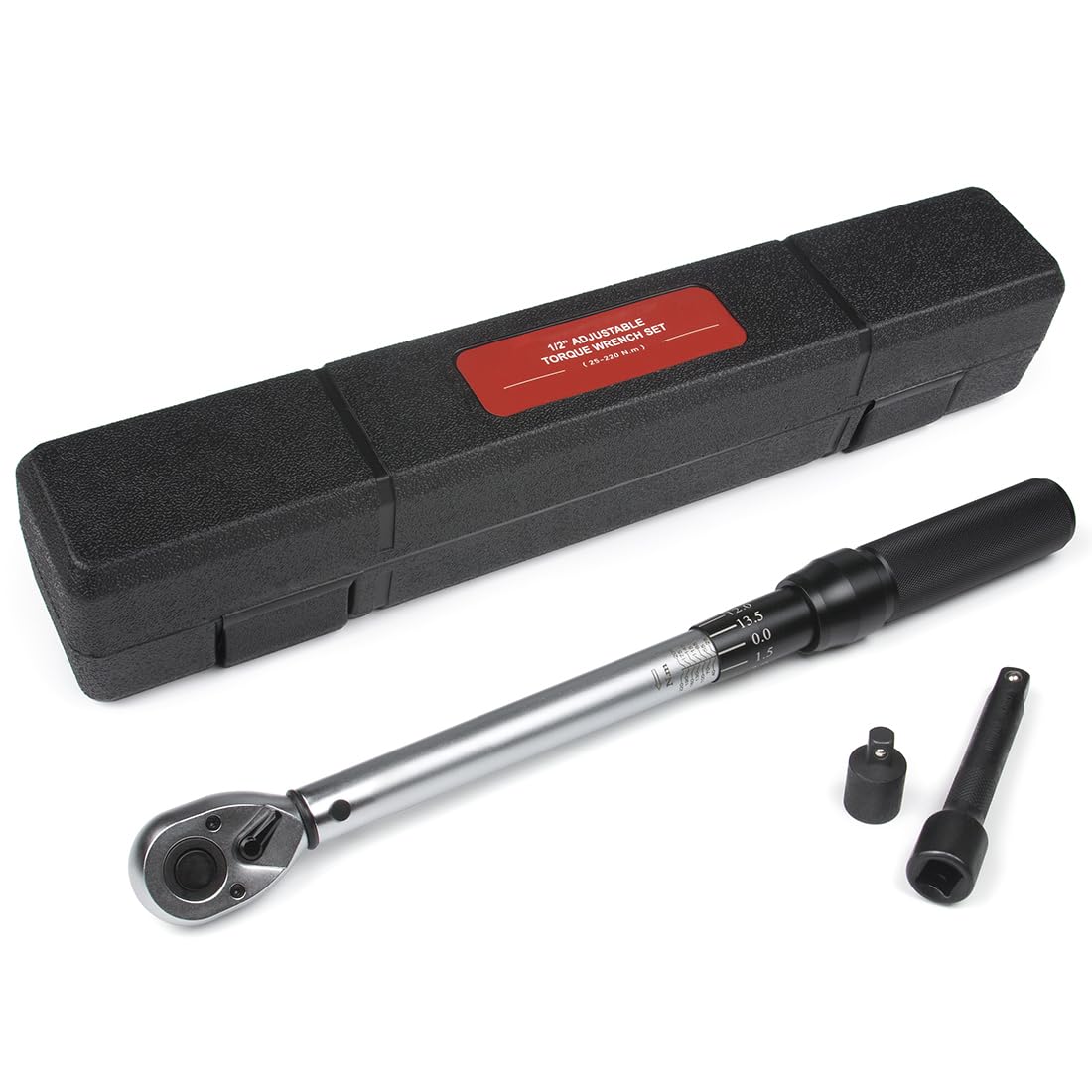 Awang Torque Wrench1/2-Inch Drive Click 25-220 Nm Dual-Direction Adjustable Torque Wrench Set