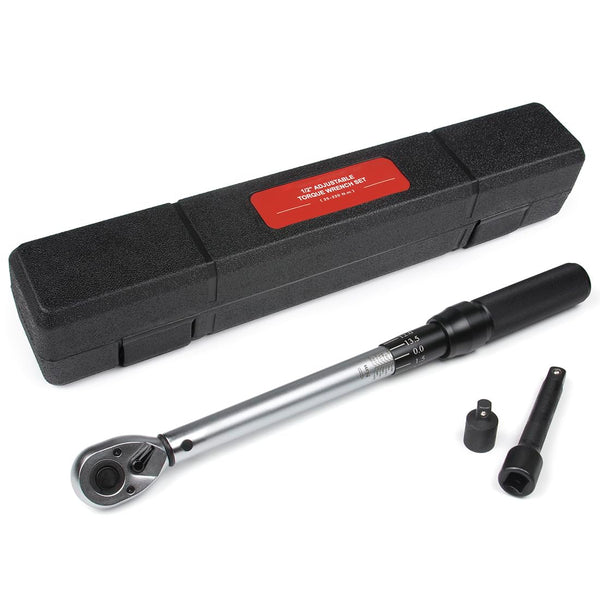 Awang Torque Wrench1/2-Inch Drive Click 25-220 Nm Dual-Direction Adjustable Torque Wrench Set