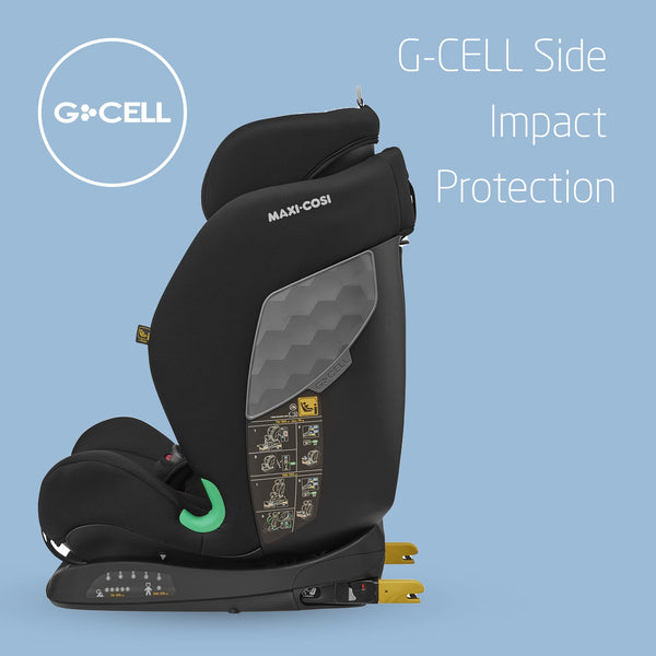 Maxi-Cosi Titan S Comfort i-Size, Breathable Comfort Fabrics, Child Car Seat, 15 months-12 years (76-150cm), ISOFIX Car Seat, 5 Recline & 13 Headrest Positions, G-CELL Protection, Authentic Black