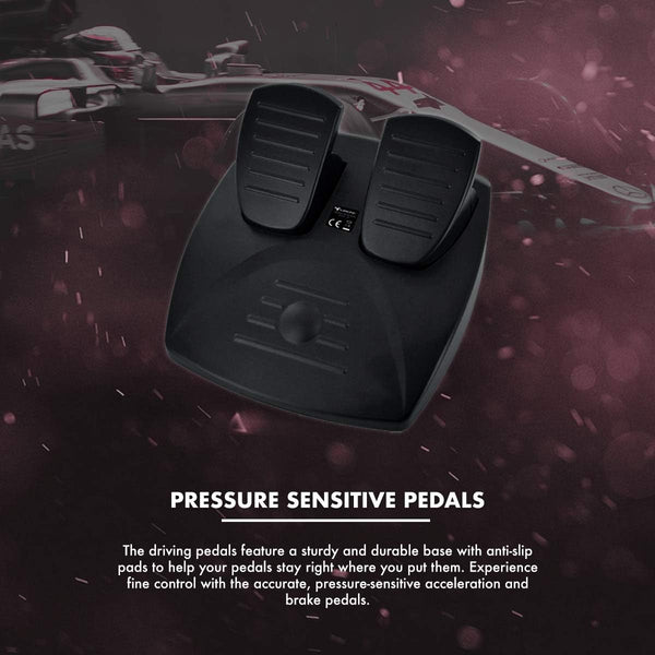 Numskull Next-Gen Pro Racing Wheel with Pedals and Shifter - Compatible with Xbox Series X|S, Xbox One, PS4, Nintendo Switch and PC - Realistic Steering Wheel Controller Accessory