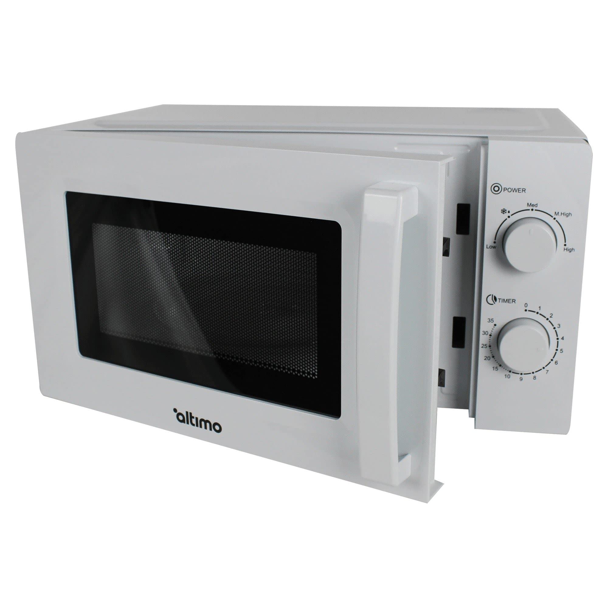 Altimo 700W 20L White Microwave Oven, 5 Cooking Power Levels, Quick Defrost Function, Manual Kitchen Timer MMW701W