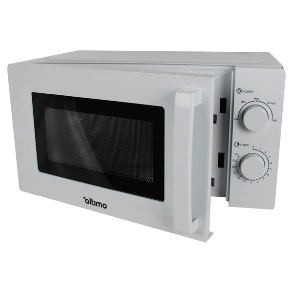 Altimo 700W 20L White Microwave Oven, 5 Cooking Power Levels, Quick Defrost Function, Manual Kitchen Timer MMW701W