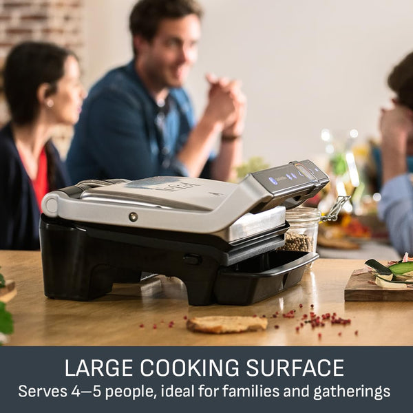 Tefal GC722D40 Optigrill Plus X-Large Grill with 9 Automatic Settings and Cooking Sensor, Non Stick Removable Plates, Automatic Settings and Cooking Sensor, Stainless Steel, Xl